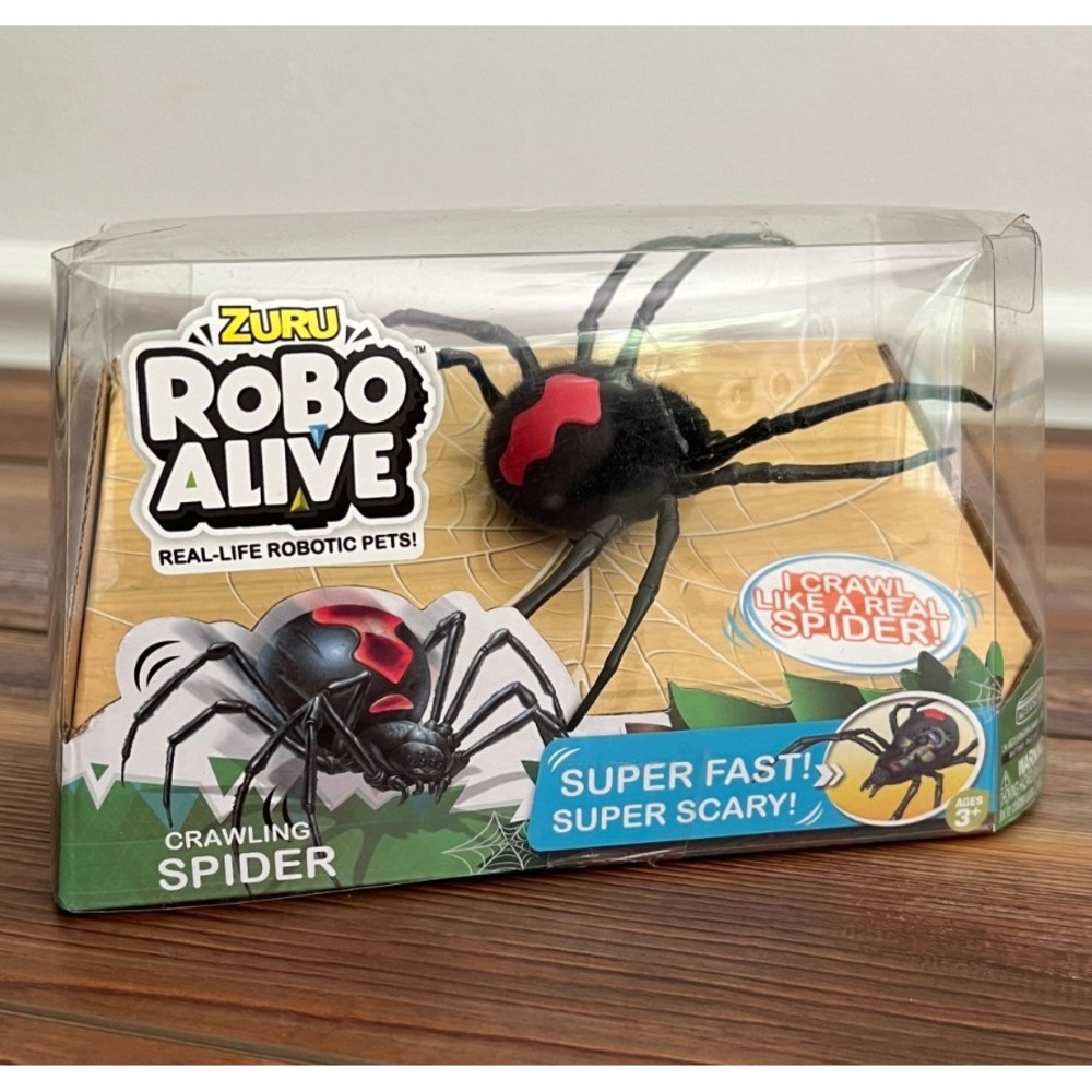 ZURU Robo Alive Crawling Spider Black Widow Robotic Pet Toy 7111 NIB 2018 Prank